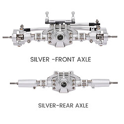 Essieu De Portail Arrière Avant Complet De Voiture Pour Axial SCX10 II 1:10 Argent