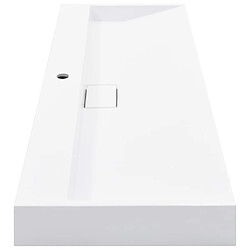 Acheter vidaXL Lavabo 120x46x11 cm Fonte minérale/marbre Blanc