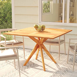 vidaXL Table de jardin 110x110x75 cm Bois d'acacia solide