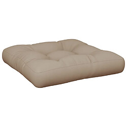 Avis vidaXL Coussins de palette lot de 2 taupe tissu