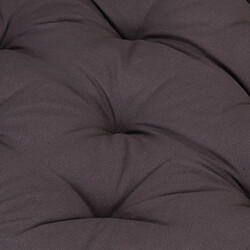 Decoshop26 Coussin de plancher de palette Coton matelas de sol 120x40x7 cm Anthracite DEC021809