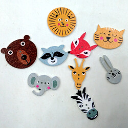 Boutons Animaux en bois