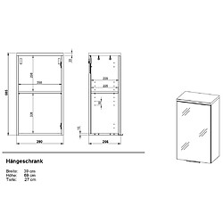 Germania Armoire murale de salle de bain GW-Pescara Blanc et graphite pas cher