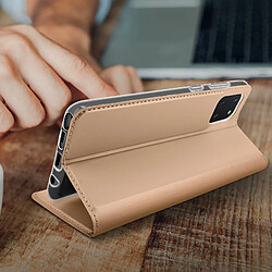 Avizar Housse Samsung Galaxy Note 10 Lite Folio Porte-carte Support Vidéo rose gold pas cher