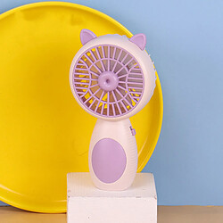 (Violet) Ventilateur de Poche Petit Chargement Usb Brise Puissante Refroidissant Portable Cinq Lames