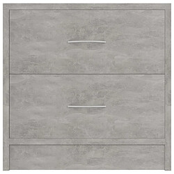 Avis vidaXL Table de chevet Gris béton 40x30x40 cm Bois d'ingénierie