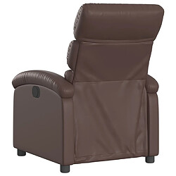 Acheter Maison Chic Fauteuil Relax pour salon, Fauteuil inclinable électrique Marron Similicuir -GKD37403