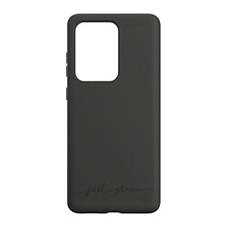 Just Green Samsung Galaxy S20 Ultra Coque - Noir Coque recyclable - Protection contre chocs et poussière - Compatible recharge sans fil