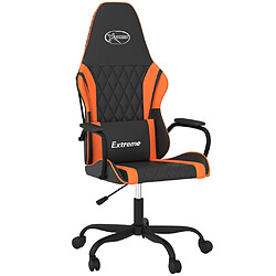 vidaXL Chaise de jeu Noir et orange Similicuir