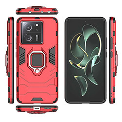 Htdmobiles Coque pour Xiaomi 13T / 13T Pro 5G - housse etui rigide anti choc + verre trempe - ROUGE