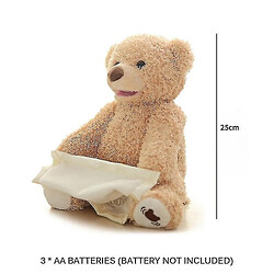 Universal Mignon peek a boo bear cache jeu jeu chercher un animal en peluche parlant un ours timide électrique parler peekaboo pas cher