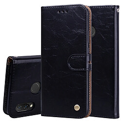 Wewoo Etui à rabat horizontal en cuir de style business à texture de cire pour Huawei Nova 3i & P smart Plus, avec support et fentes pour cartes et porte-monnaie (Noir)