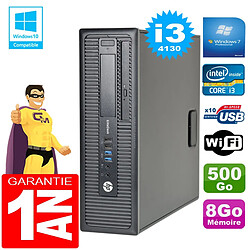 PC HP EliteDesk 800 G1 SFF Core I3-4130 8Go Disque 500 Go Graveur DVD Wifi W7 - Occasion