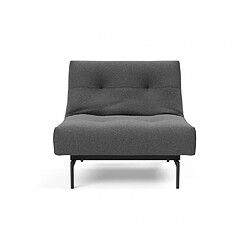 Inside 75 Fauteuil modulable ILB 202 acier noir tissu Mahoga Seal Grey