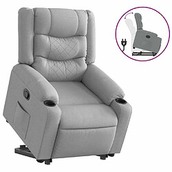 Maison Chic Fauteuil Relax pour salon, Fauteuil inclinable Gris clair Tissu -GKD78489