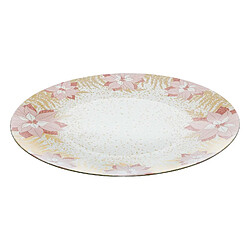 Atmosphera, Createur D'Interieur Lot de 12 dessous d'assiette Fleur D.33 cm - Rose et or