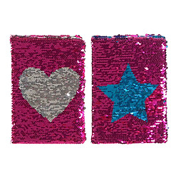 Avis Carnet DKD Home Decor Paillettes Rose (2 pcs) (12 x 2 x 15 cm)