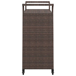 Acheter vidaXL Chariot de bar avec tiroir Marron 100x45x97 cm Résine tressée