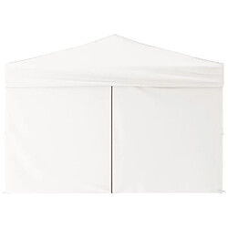 Avis vidaXL Tente de réception pliable avec parois Blanc 3x3 m