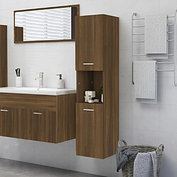 Maison Chic Armoire de bain,Meuble de rangement de salle de bain,Meuble haut Chêne marron 30x30x130 cm Bois d'ingénierie -GKD650255