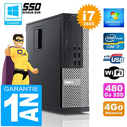 PC DELL 990 SFF Core I7-2600 Ram 4Go Disque 480 Go SSD Wifi W7 - Occasion