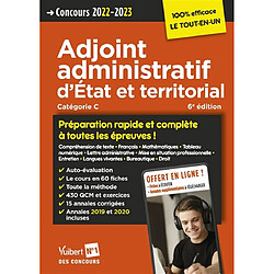 Adjoint administratif d'Etat et territorial, catégorie C : concours 2022-2023 - Occasion