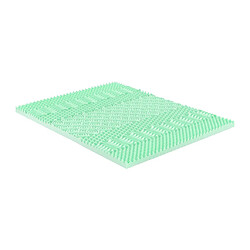 Vente-Unique Surmatelas 140 x 190 cm mémoire de forme 7 zones aux extraits de thé vert ép.5cm - LESINI de NATUREA