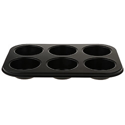 Avis Moules à Biscuits Antiadhésifs à Moule à Muffins Cupcake Bakeware 6 Trous Noir