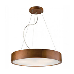 Lumière Suspension Cylindrical Verre,bois Rustique 3 ampoules 70cm