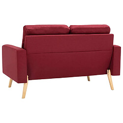 Acheter Maison Chic Ensemble de canapés 2 pcs, Canapé droit Sofa pour Salon Tissu Rouge bordeaux -GKD332309