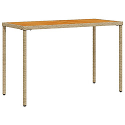 Maison Chic Table de jardin | Table d'extérieur avec dessus en bois d'acacia beige 115x54x74 cm -GKD93487