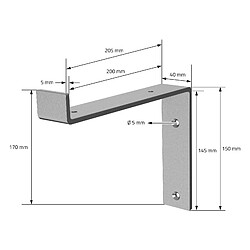 Avis Lot de 6 Supports d'Étagère ML-Design 20x4x14,5 cm, en Métal, Gris, Style Industriel