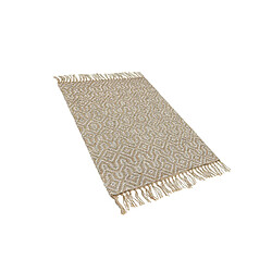 Acheter Beliani Tapis beige à motif géométrique 50 x 80 POZANTI