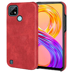 Coque en TPU + PU anti-griffes, rouge pour votre Realme C21