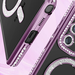 Acheter Avizar Coque Diamant pour Samsung Galaxy S22 Ultra MagSafe Contour Strass Violet