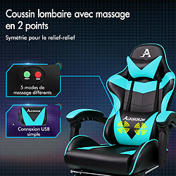 ALFORDSON Chaise de Jeu Siège de Bureau Repose-pieds Racing Siège en Cuir PU pas cher