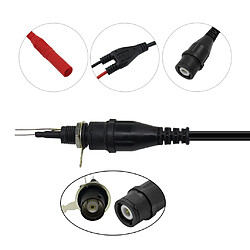 fiche bnc mâle aux fiches banane droites de 4mm câble coaxial rg58 120cm p1206 pas cher