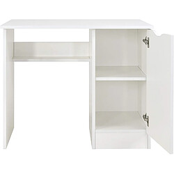 Leomark Bureau blanc avec étagère ROMA