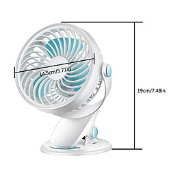 Ventilateur Rechargeable USB Portable Rotation à 360 Degrés Mini Ventilateur de Clip de Bureau pour Poussette de Bébé Voyage Usage Domestique pas cher