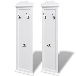 vidaXL Portemanteaux 2 pcs Blanc