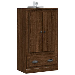 Avis vidaXL Buffet haut chêne marron 60x35,5x103,5 cm bois d'ingénierie