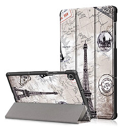 Etui en PU impression de motifs avec support tour Eiffel pour votre Lenovo Tab M10 HD Gen 2 TB-X306X