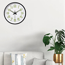 Horloge Murale Moderne De Lumière De Nuit Horloges Murales à Quartz Pour Chambre à Coucher Noir pas cher