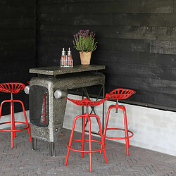 Esschert Design Chaise de tracteur de bar rouge