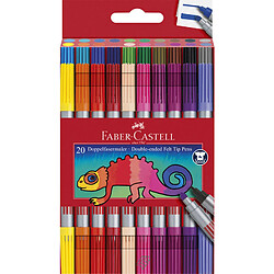 FABER-CASTELL Feutre double pointe, étui de 20 ()