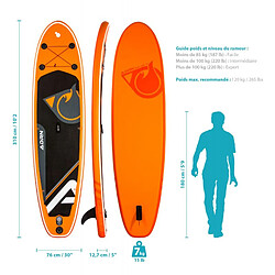 Avis Adrenalin Paddle Gonflable CRUISER 10'2 30'' 5'' (310x76x12,7cm) avec Pompe, Pagaie, Leash et Sac de transport