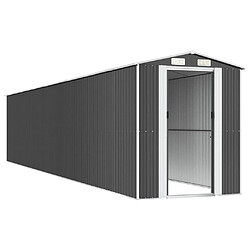 Helloshop26 Abri de jardin cabane cabanon maison de stockage remise extérieur hangar outils robuste 192 x 1021 x 223 cm acier galvanisé anthracite 02_0022193