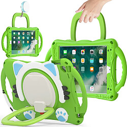 Coque en TPU antichoc avec béquille rotative Vert/bleu bébé pour votre iPad 9.7-pouces (2018)/(2017)/Pro 9.7 pouces (2016)/Air 2