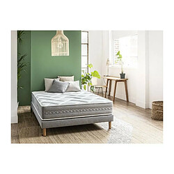 Somdream Ensemble Matelas + sommier DREAMNIGHT 2.0 - 140x190 - Epaisseur 28 cm - 100 % ressorts ensachés -7 zones de confort- Ferme -SOM