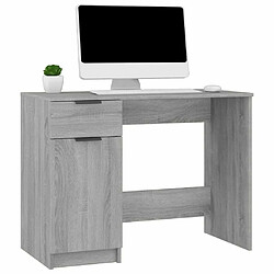 Acheter Maison Chic Bureau,Table de travail pour chambre Sonoma gris 100x50x75 cm Bois d'ingénierie -GKD67402